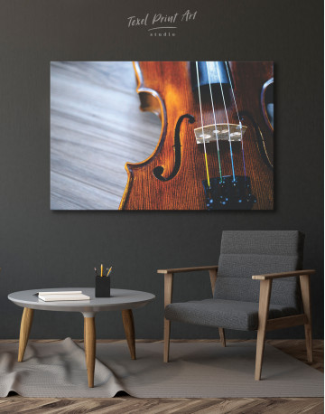 Violin Close Up Photo Canvas Wall Art - image 6