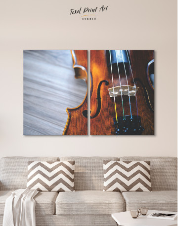Violin Close Up Photo Canvas Wall Art - image 9