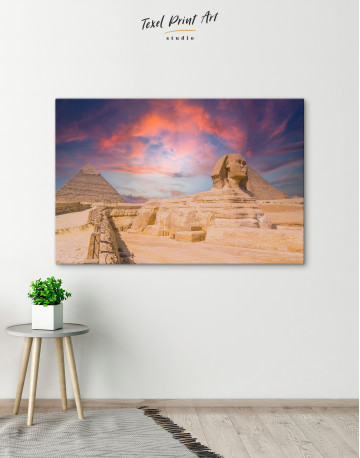 Great Sphinx of Giza at Sunset Canvas Wall Art - image 4