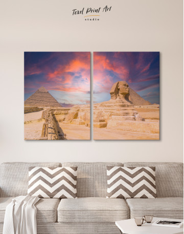 Great Sphinx of Giza at Sunset Canvas Wall Art - image 10