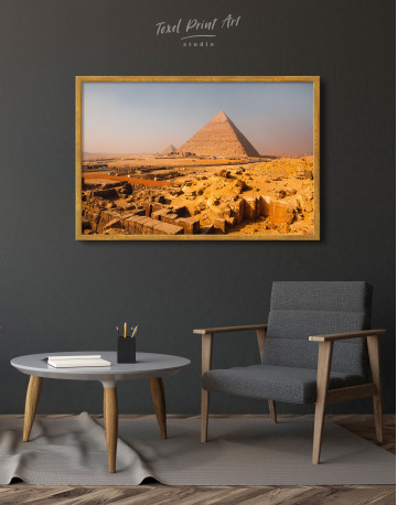 Framed Great Pyramid of Giza Print Canvas Wall Art - image 4