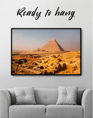 Framed Great Pyramid of Giza Print Canvas Wall Art