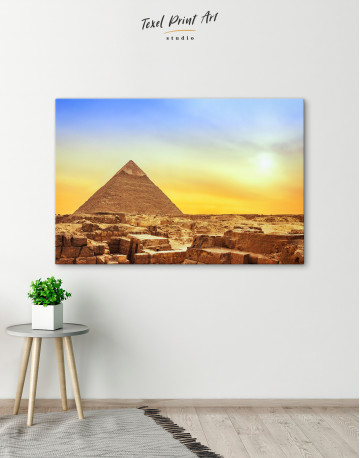 Ancient Giza Pyramid at Sunset Canvas Wall Art - image 5