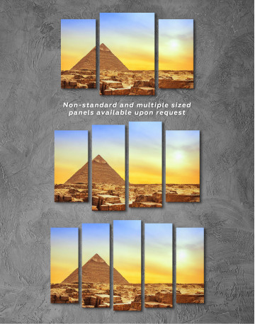 Ancient Giza Pyramid at Sunset Canvas Wall Art - image 4