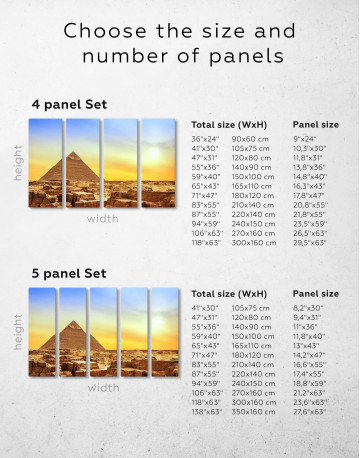 Ancient Giza Pyramid at Sunset Canvas Wall Art - image 2