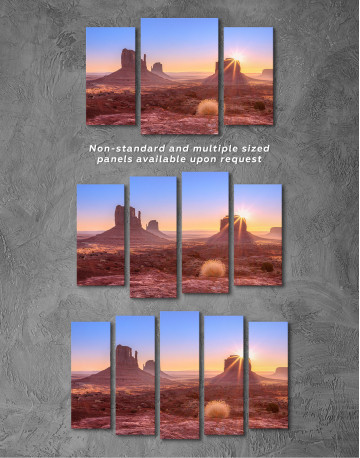 Beautiful Sunrise View of Monument Valley Canvas Wall Art - image 5