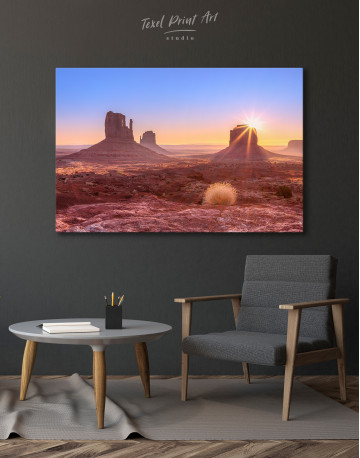 Beautiful Sunrise View of Monument Valley Canvas Wall Art - image 6