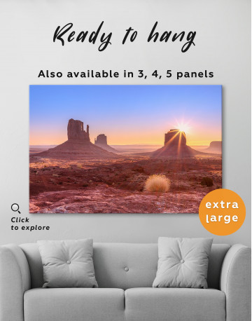 Beautiful Sunrise View of Monument Valley Canvas Wall Art - image 7