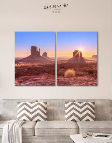 Beautiful Sunrise View of Monument Valley Canvas Wall Art - image 9