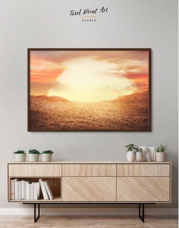 Framed Desert Sun Canvas Wall Art - image 3