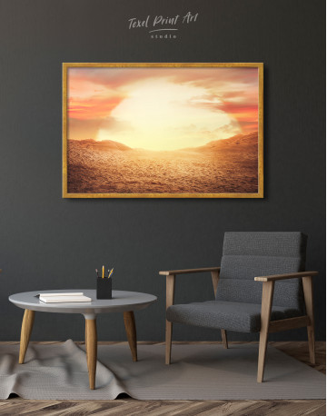 Framed Desert Sun Canvas Wall Art - image 4