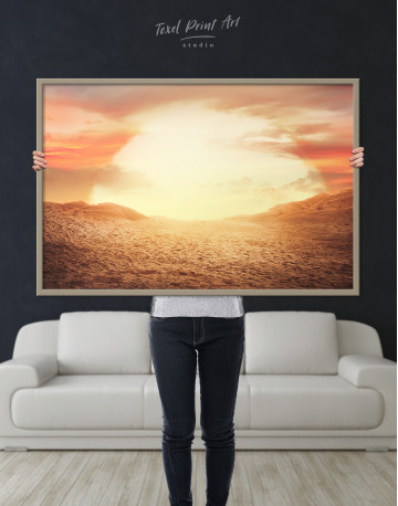 Framed Desert Sun Canvas Wall Art - image 5