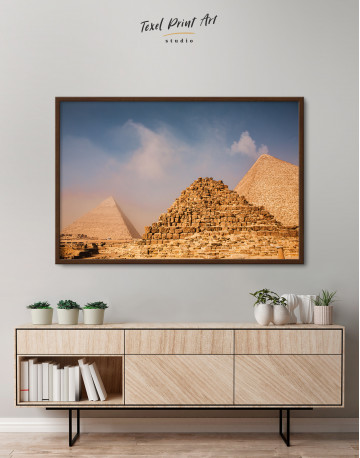Framed Egyptian Great Pyramids of Giza Canvas Wall Art - image 3