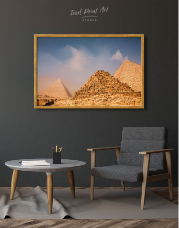 Framed Egyptian Great Pyramids of Giza Canvas Wall Art - image 4