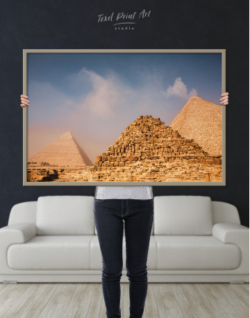 Framed Egyptian Great Pyramids of Giza Canvas Wall Art - image 5
