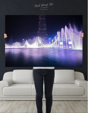 Dancing Water Fountain Dubai Canvas Wall Art - image 10