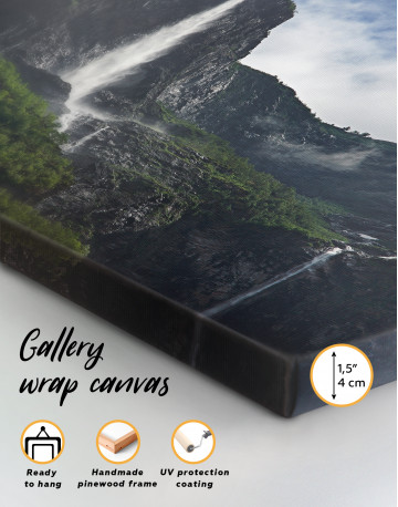 Vettisfossen Waterfall Norway Canvas Wall Art - image 2