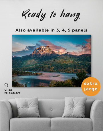 Huge Mountain Covered in Vegetation Canvas Wall Art - image 5
