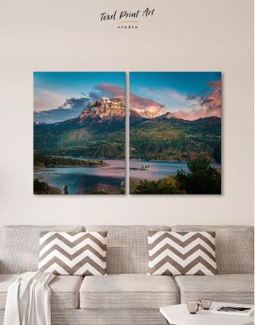 Huge Mountain Covered in Vegetation Canvas Wall Art - image 10