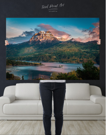 Huge Mountain Covered in Vegetation Canvas Wall Art - image 9