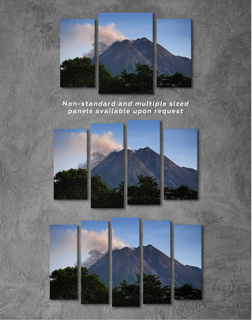 Yogyakarta Volcano Erupting Canvas Wall Art - image 4