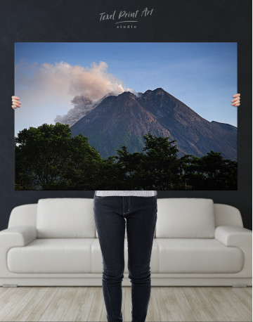 Yogyakarta Volcano Erupting Canvas Wall Art - image 9