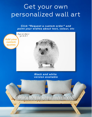 Nice Brown Hedgehog Canvas Wall Art - image 1