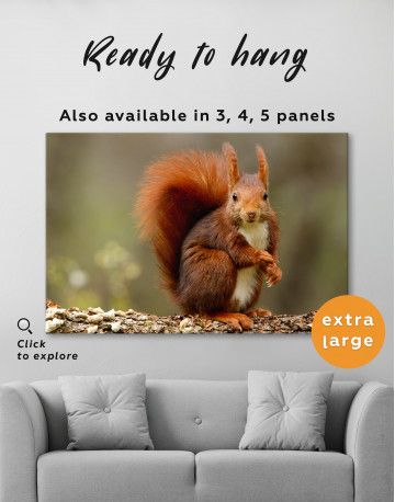Red squirrel Canvas Wall Art