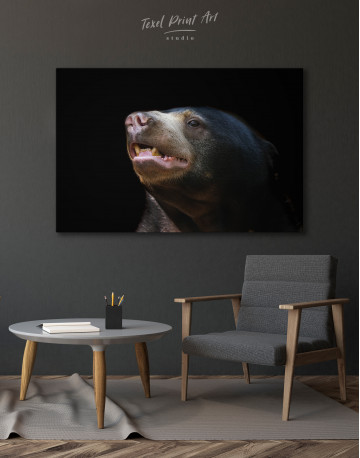 Malayan Bear Portrait Canvas Wall Art - image 5