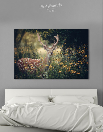 Whitetail Deer in Autumn Wood Canvas Wall Art - image 8
