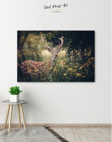 Whitetail Deer in Autumn Wood Canvas Wall Art - image 6