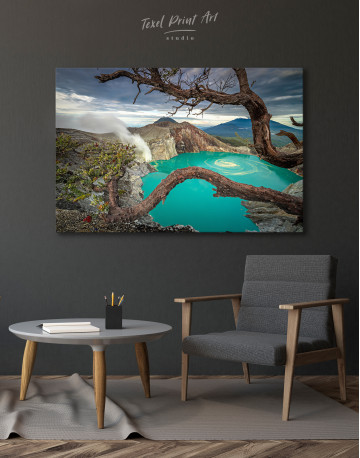 Kawah Ijen Volcano Lake Canvas Wall Art - image 4