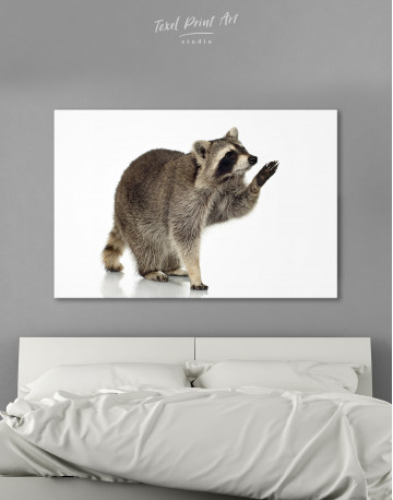 Cute gray Raccoon Canvas Wall Art - image 7