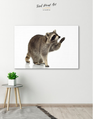Cute gray Raccoon Canvas Wall Art - image 8