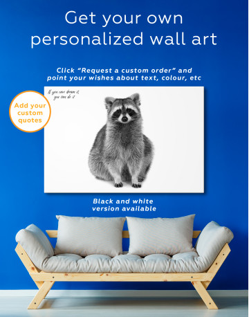 Fluffy Raccoon Canvas Wall Art - image 5