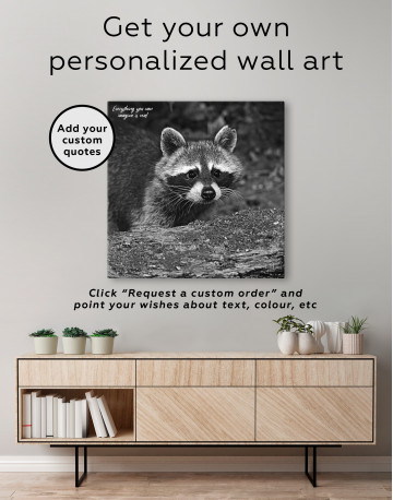 Raccoon in the Forest Canvas Wall Art - image 2