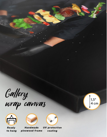 Chef`s Hamburger Canvas Wall Art - image 6