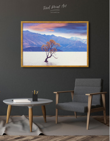 Framed Tree in lake Wanaka Canvas Wall Art - image 4