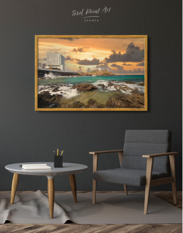 Framed Barra lighthouse skyline Canvas Wall Art - image 6