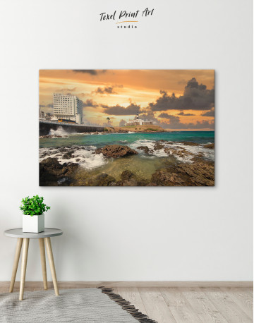 Barra lighthouse skyline Canvas Wall Art - image 1