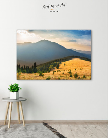 Mountains landscape with beautiful sunset Canvas Wall Art - image 5