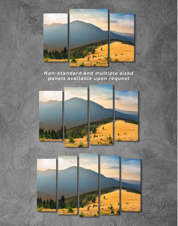 Mountains landscape with beautiful sunset Canvas Wall Art - image 1