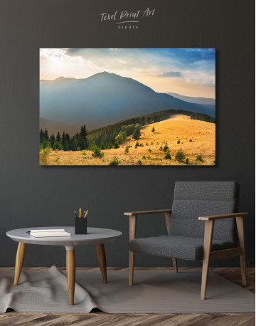 Mountains landscape with beautiful sunset Canvas Wall Art - image 7