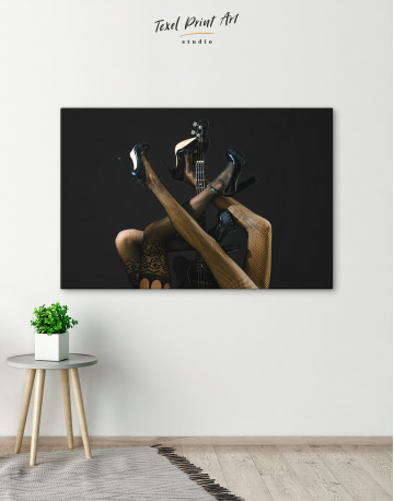 Guitar & Sexy Legs Canvas Wall Art - image 1