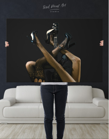 Guitar & Sexy Legs Canvas Wall Art - image 4
