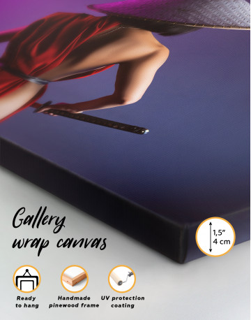 Sexy woman with katana Canvas Wall Art - image 6