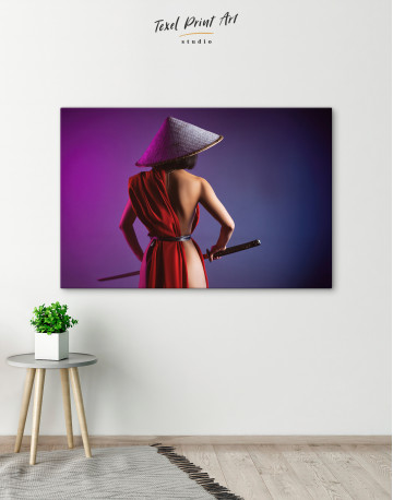 Sexy woman with katana Canvas Wall Art - image 2