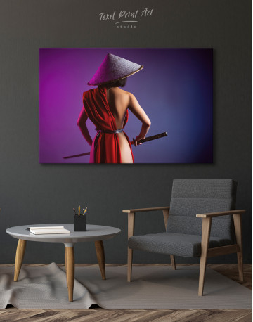 Sexy woman with katana Canvas Wall Art - image 4