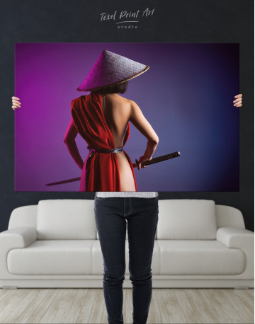 Sexy woman with katana Canvas Wall Art - image 5