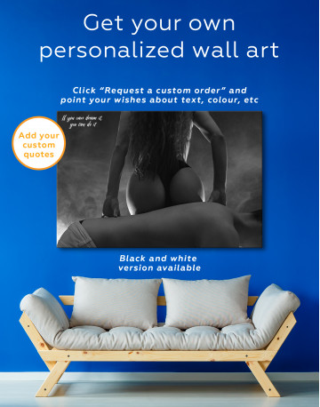 Erotic silhouette of a loving couple Canvas Wall Art - image 4